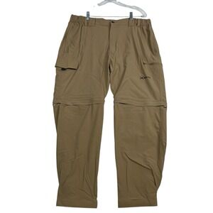 Arctix Mens Cliff Convertible Trail Pants Sz L Tan Ripstop UPF50 Hiking Gorpcore
